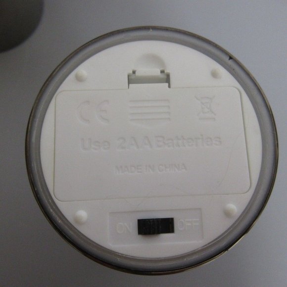 Set of 4 Flameless Pillar White Candles LED 3" Wide Tallest 6" Movable Flame - Picture 5 of 6